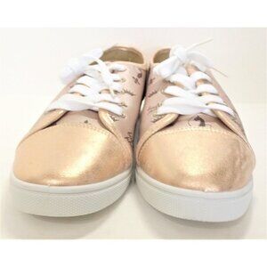 Baby Phat Women's 10M Alex Logo Repeat Print Rose Gold Sneakers New, No Box/Tags